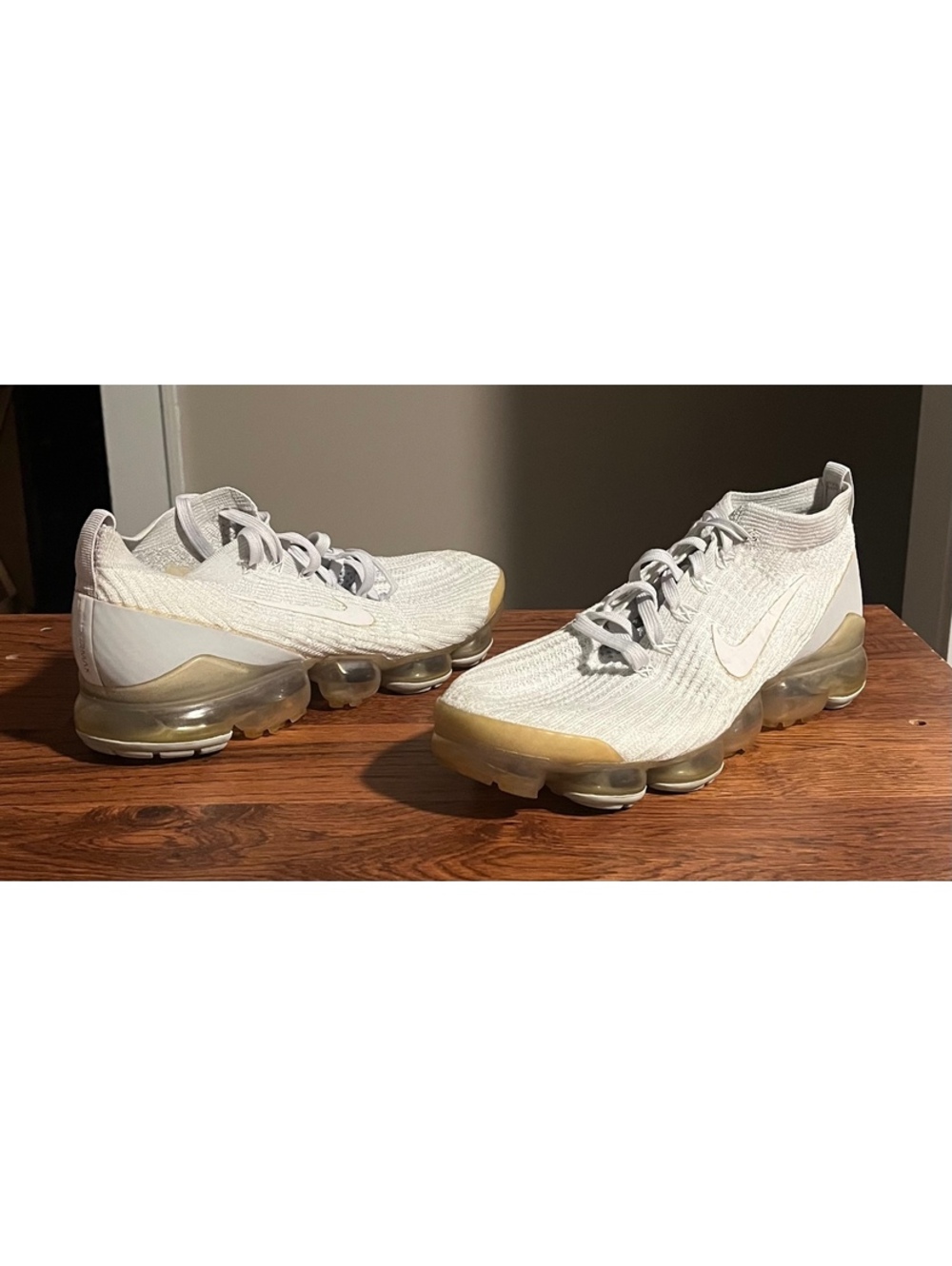 Nike Air VaporMax Flyknit 3 White Pure Platinum Size 9.5